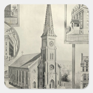 Adesivo Quadrado Igreja da concepção imaculada, Waterbury