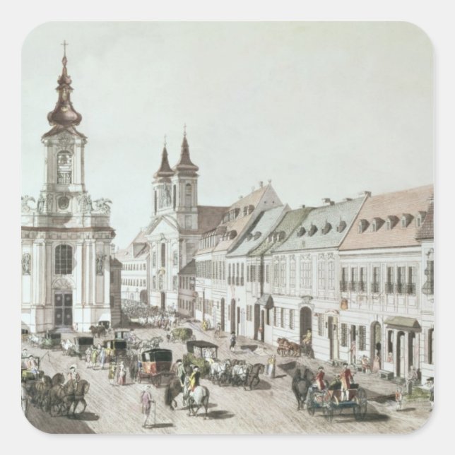 Adesivo Quadrado Igreja e Cemitério de Fauxbourg (Frente)