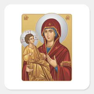 Adesivo Quadrado Igreja Ortodoxa da Mãe de Deus da Europa Oriental