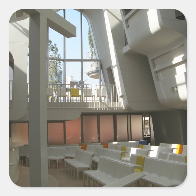 Adesivo Quadrado Igreja Protestante Harajuku, Tóquio, Japão (Frente)