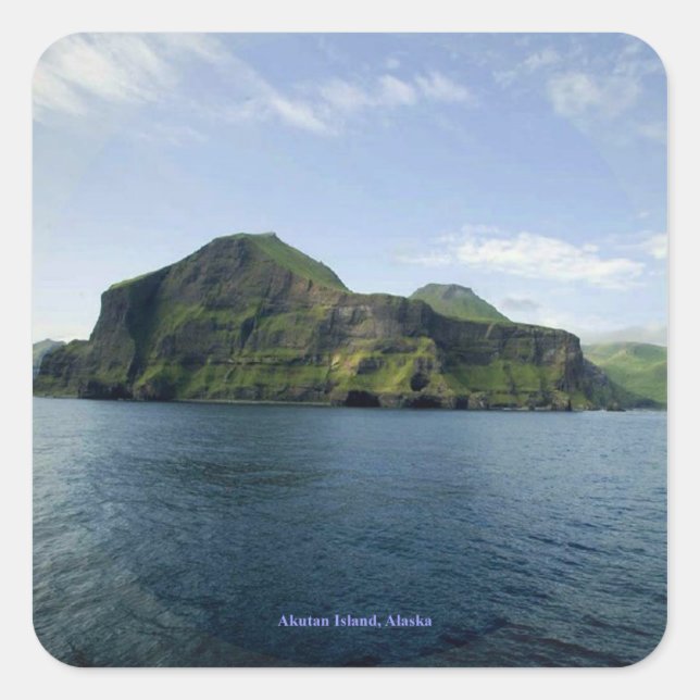 Adesivo Quadrado Ilha Akutan (Frente)