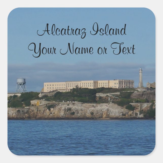 Adesivo Quadrado Ilha Alcatraz - São Francisco nº 5-2 Stickers (Frente)