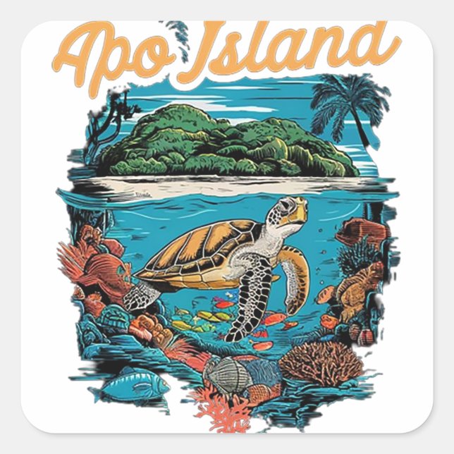 Adesivo Quadrado Ilha Apo (Frente)