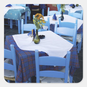 Adesivo Quadrado Ilha grega de Creta e antiga cidade de Chania