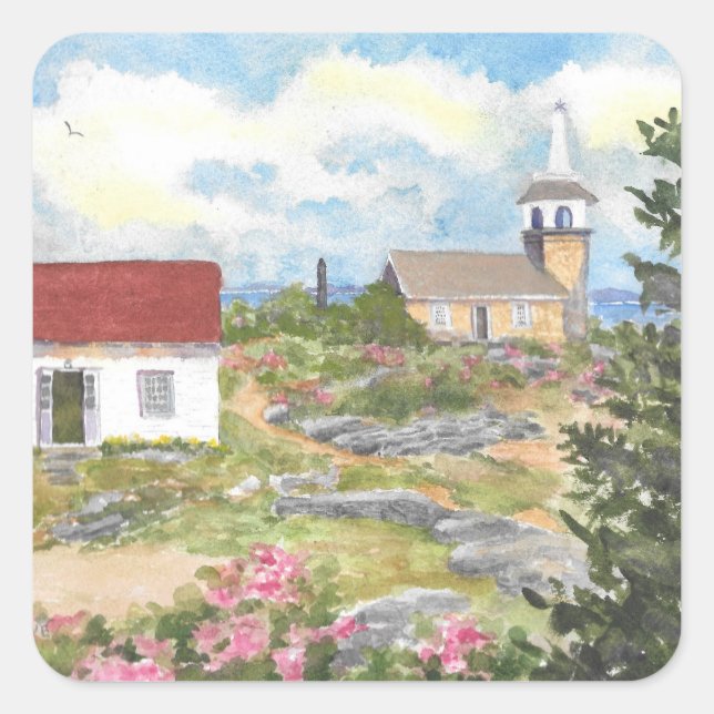 Adesivo Quadrado Ilha Star dos Sapatos NH Stickers (Frente)