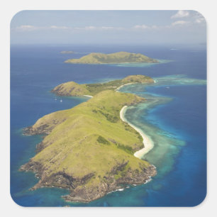 Adesivo Quadrado Ilha Yanuya, Ilhas Mamanuca, Fiji