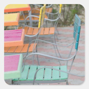 Adesivo Quadrado Ilhas ABC, ARUBA, Palm Beach: Café Colorido