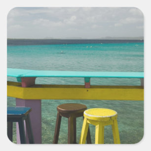 Adesivo Quadrado Ilhas ABC, BONAIRE, Kralendijk: Vista para o Ocean