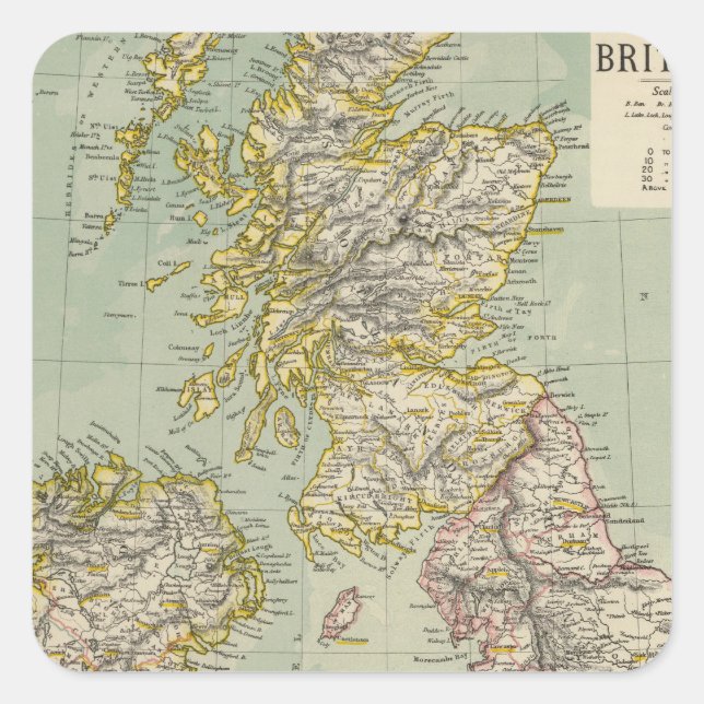Adesivo Quadrado Ilhas Britânicas 11 (Frente)