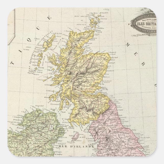 Adesivo Quadrado Ilhas Britânicas 6 (Frente)