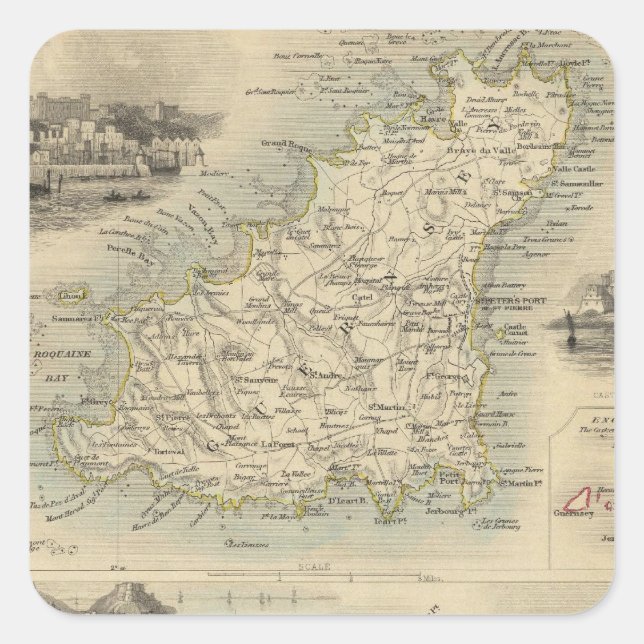 Adesivo Quadrado Ilhas do Canal (Frente)