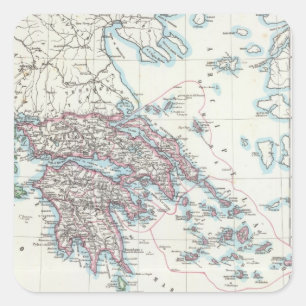 Adesivo Quadrado Ilhas Ionian, piscina