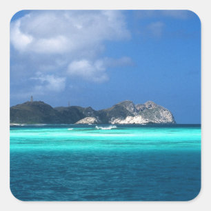 Adesivo Quadrado Ilhas Los Roques, Venezuela