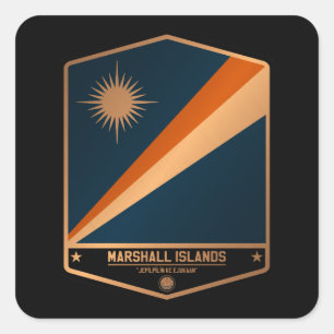 Adesivo Quadrado Ilhas Marshall