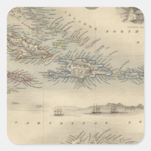 Adesivo Quadrado Ilhas ocidentais 3 de India