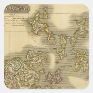 Adesivo Quadrado Ilhas Orkney