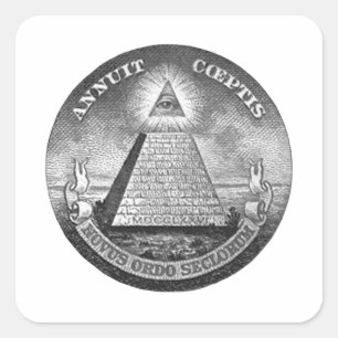 Adesivo Quadrado Illuminati All Seeing
