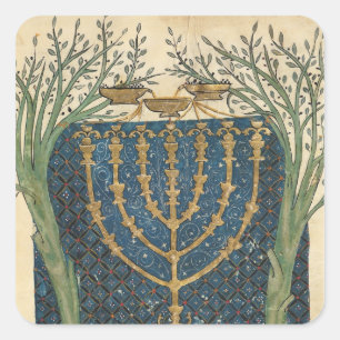 Adesivo Quadrado Iluminação de um menorah, de