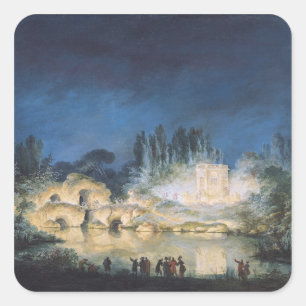 Adesivo Quadrado Iluminação do Belvedere no