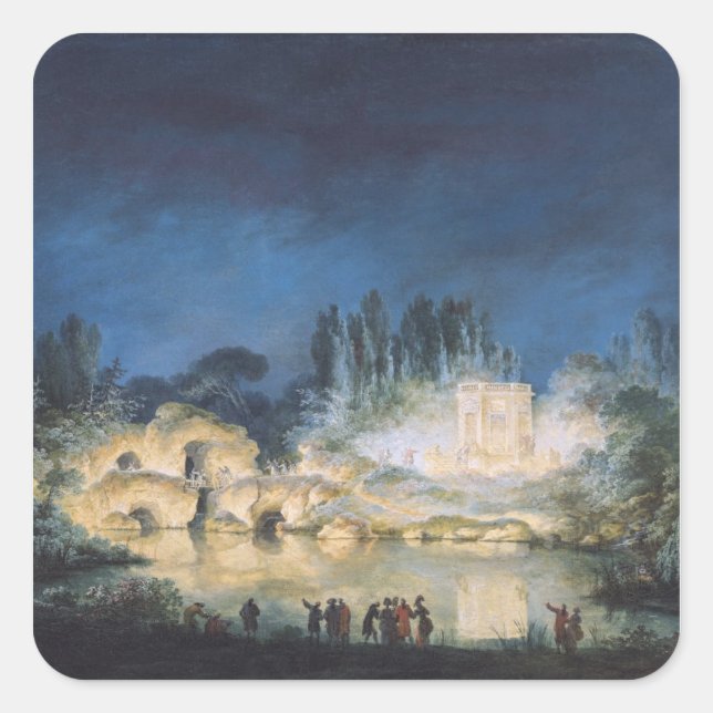 Adesivo Quadrado Iluminação do Belvedere no (Frente)