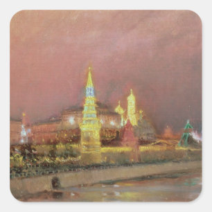 Adesivo Quadrado Iluminação no Kremlin, 1896