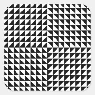 Adesivo Quadrado ilusão óptica - preto