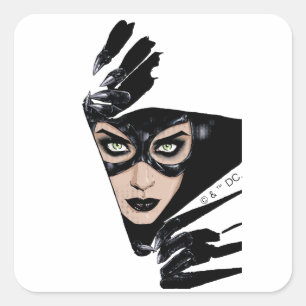 Adesivo Quadrado Ilustração da Capa Catwoman: As Garras Estão de Fo