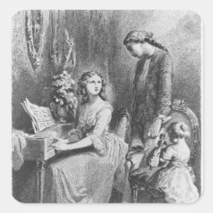 Adesivo Quadrado Ilustração 'das amarguras de Werther