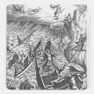 Adesivo Quadrado Ilustração de "O Eneido" por Virgil