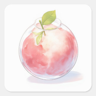 Adesivo Quadrado Ilustração de Pastel Mágico