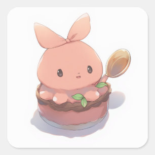 Adesivo Quadrado Ilustração de Serene Pastel