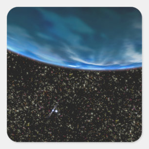 Adesivo Quadrado Ilustração do horizonte da Terra