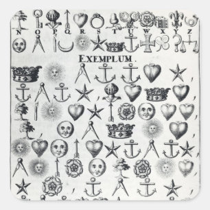 Adesivo Quadrado Ilustração do Livro 9