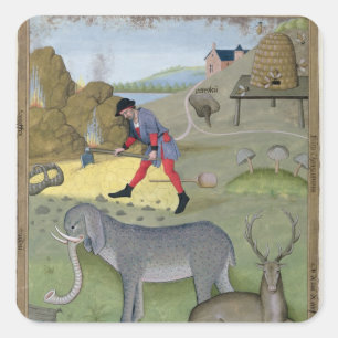 Adesivo Quadrado Ilustração do Livro do Simples