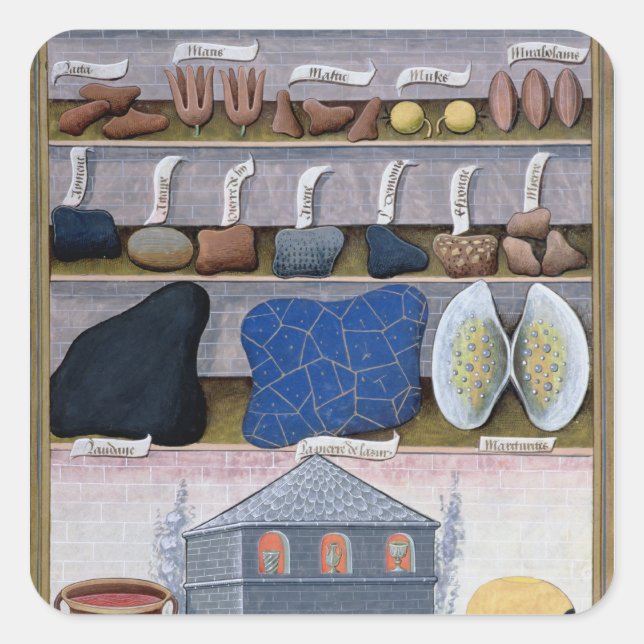 Adesivo Quadrado Ilustração do Livro dos Medicamentos Simples 2 (Frente)