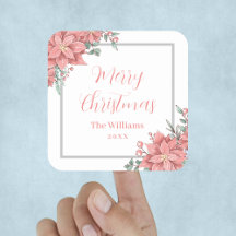 Ilustração Floral Feliz Natal Personalizada