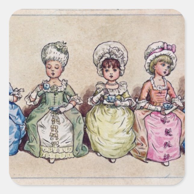 Adesivo Quadrado Ilustração para 'Rua'. Dia de os namorados', 1914 (Frente)