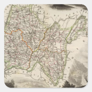 Adesivo Quadrado Ilustrações, paisagens