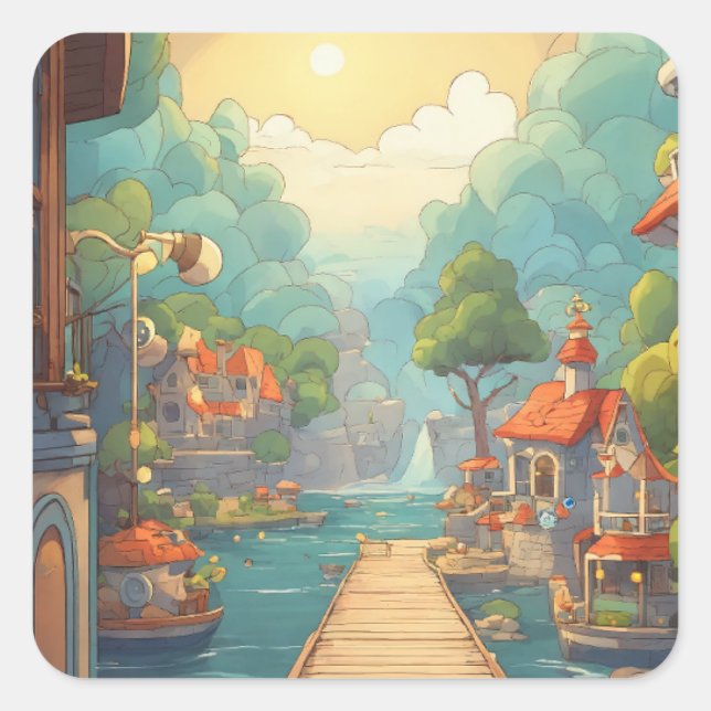 Adesivo Quadrado Imagem colorida (Frente)