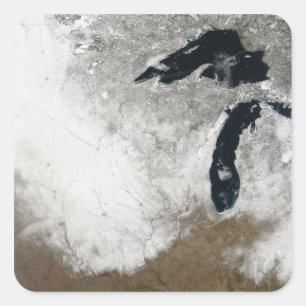 Adesivo Quadrado Imagem de cor verdadeira da neve