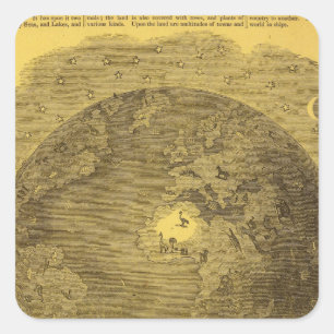 Adesivo Quadrado Imagem do mundo