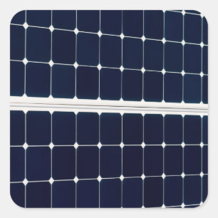Adesivo Quadrado Imagem engraçada de um painel de energia solar