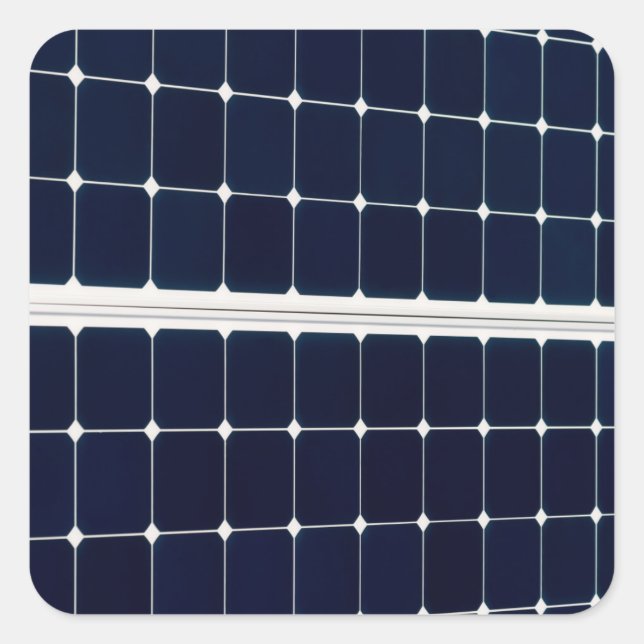 Adesivo Quadrado Imagem engraçada de um painel de energia solar (Frente)