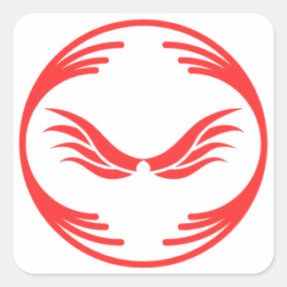 Adesivo Quadrado Imagem engraçada no meio de um design engraçado