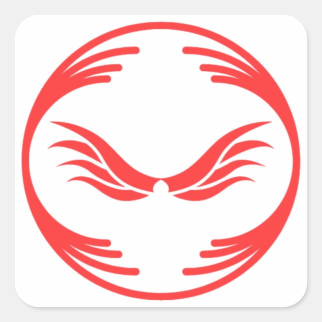 Adesivo Quadrado Imagem engraçada no meio de um design engraçado (Frente)