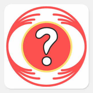 Adesivo Quadrado Imagem engraçada no meio de um design engraçado