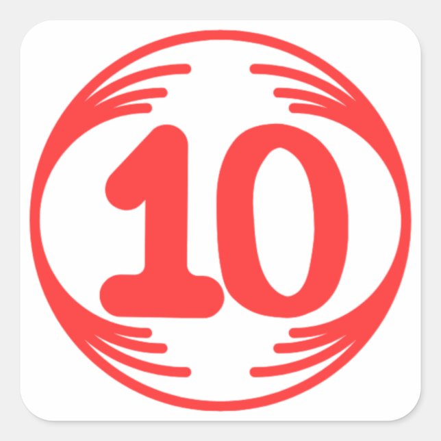 Adesivo Quadrado Imagem engraçada no meio de um design engraçado (Frente)