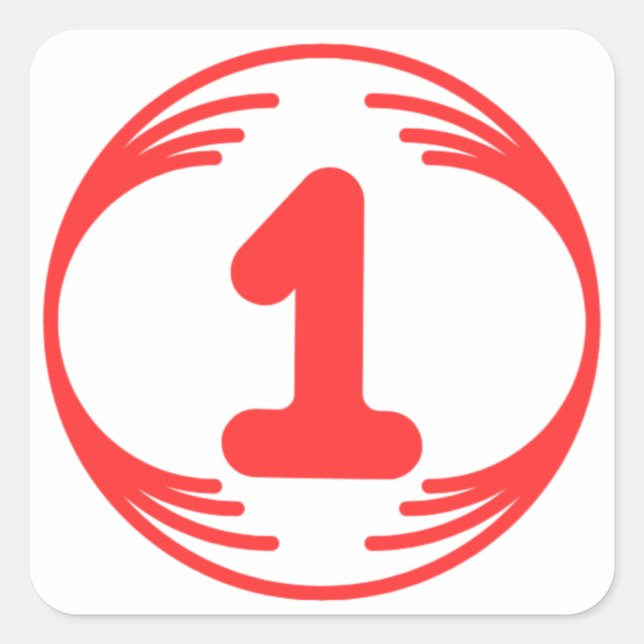 Adesivo Quadrado Imagem engraçada no meio de um design engraçado (Frente)