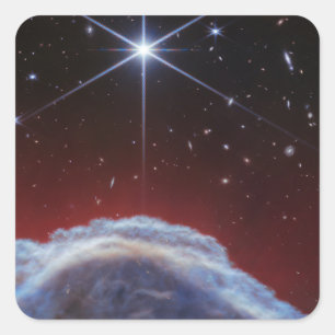 Adesivo Quadrado Imagem JWST da Nebulosa de Horsehead