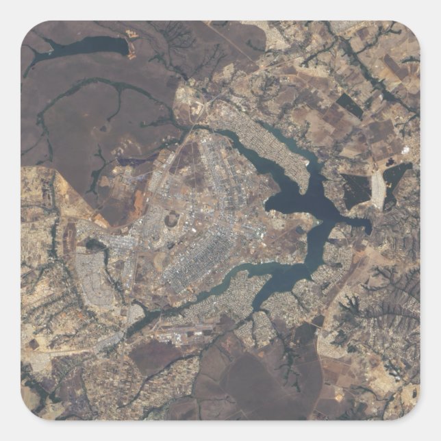 Adesivo Quadrado Imagem natural de BrasBrasil-cor Â ìg. (Frente)